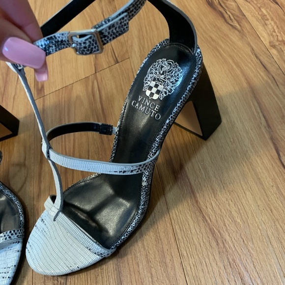 Vince Camuto Balindah Leather Dress Sandal Heels - Picture 7 of 14